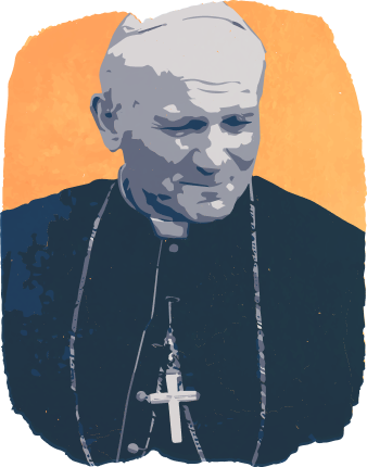 Pope John Paul II illustration